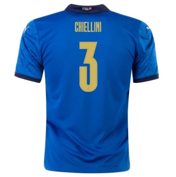 2020 EURO Italy Home Kit Soccer Jersey GIORGIO CHIELLINI 3